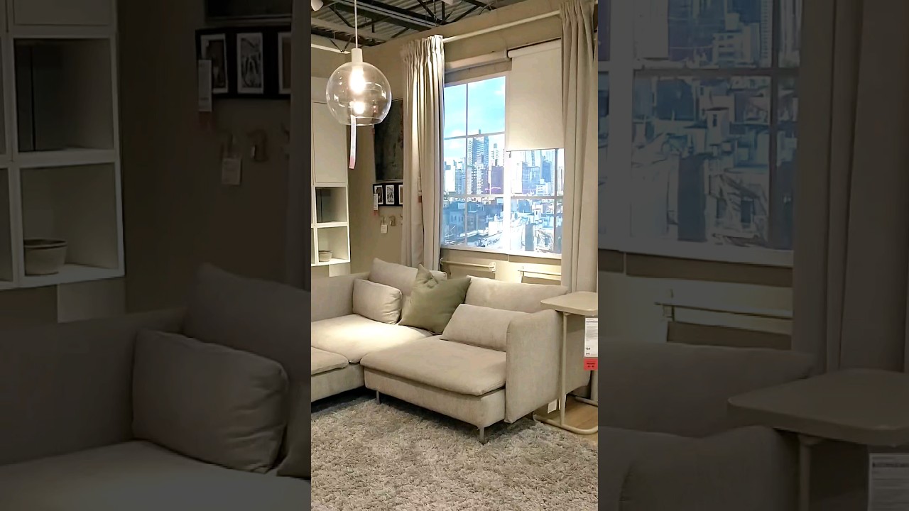 IKEA Finds: Living room with S&ouml;derhamn loveseat👉check out my channel for full IKEA videos
