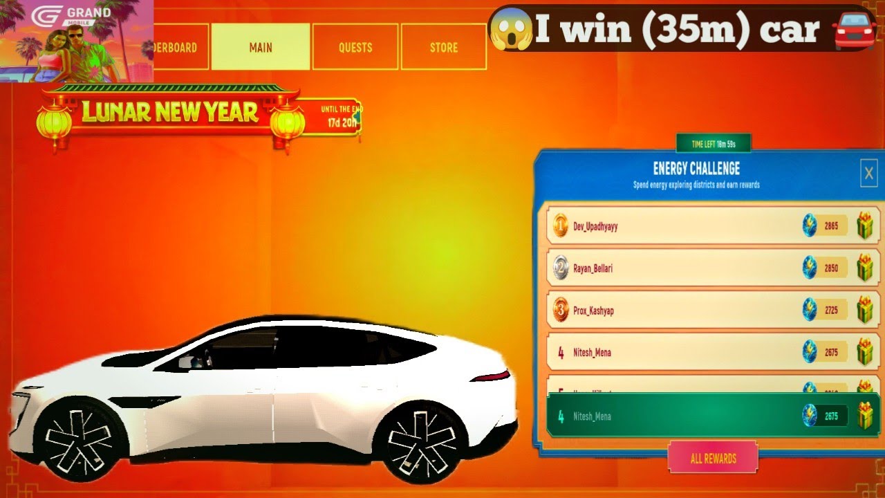 Finally I get luxury car🚘 (35000000)😱|| Grand mobile || Energy⚡ challenge Big Prizes🏆|| luner event 