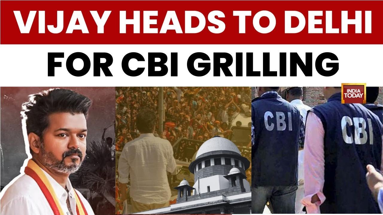 Karur Stampede Case: TVK Chief Vijay Heads to Delhi for CBI Grilling | Tamil Nadu News | India Today
