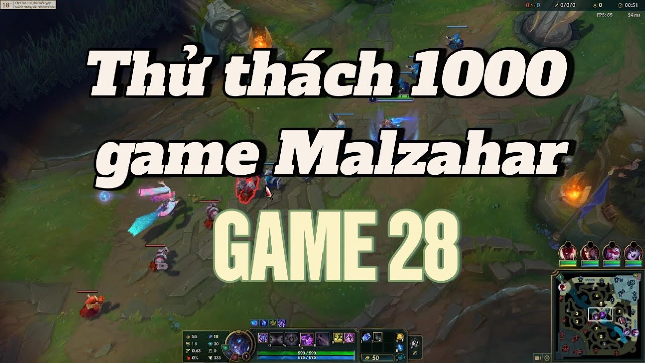 Thử Thách 1000 Game Malzahar (Chưa Hoàn Thành) | Hành Trình Leo Rank LMHT : Game 28