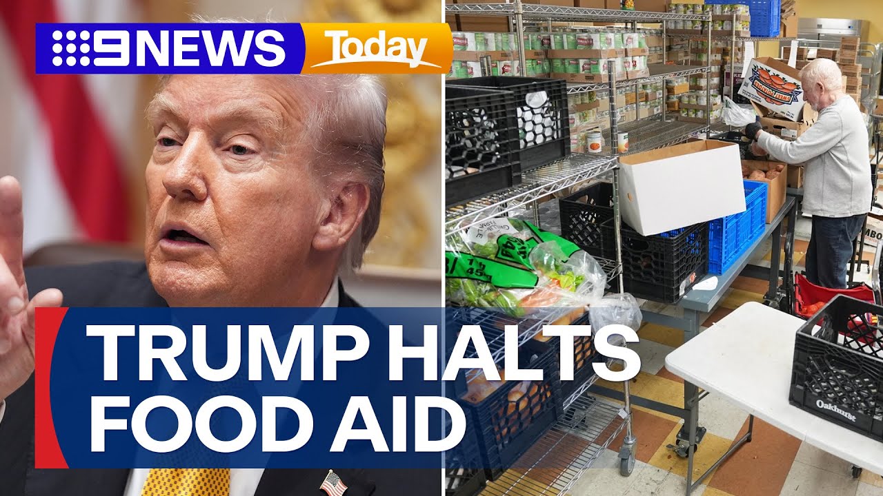 Trump halts food benefits during U.S. government shut down | 9 News Australia
