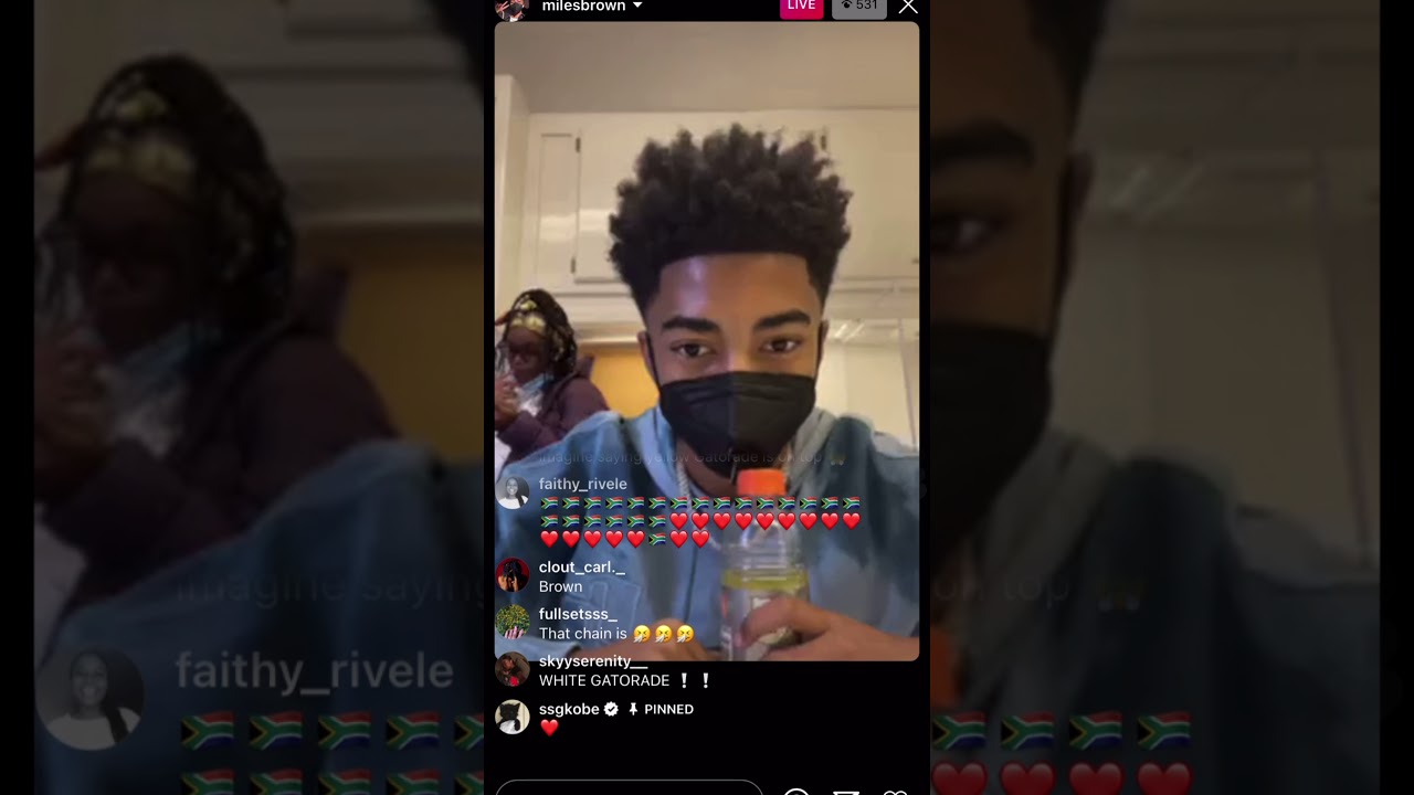 Miles Brown IG live