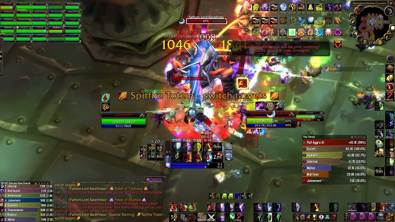 Fathom-Lord Karathress, Rank 1 enhancement shaman, wow tbc classic