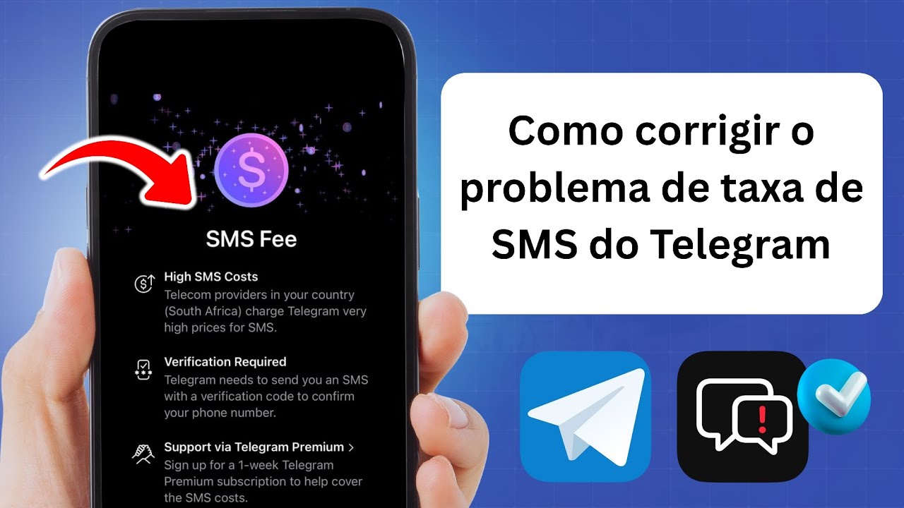 Como corrigir o problema de taxas de SMS do Telegram (2025)