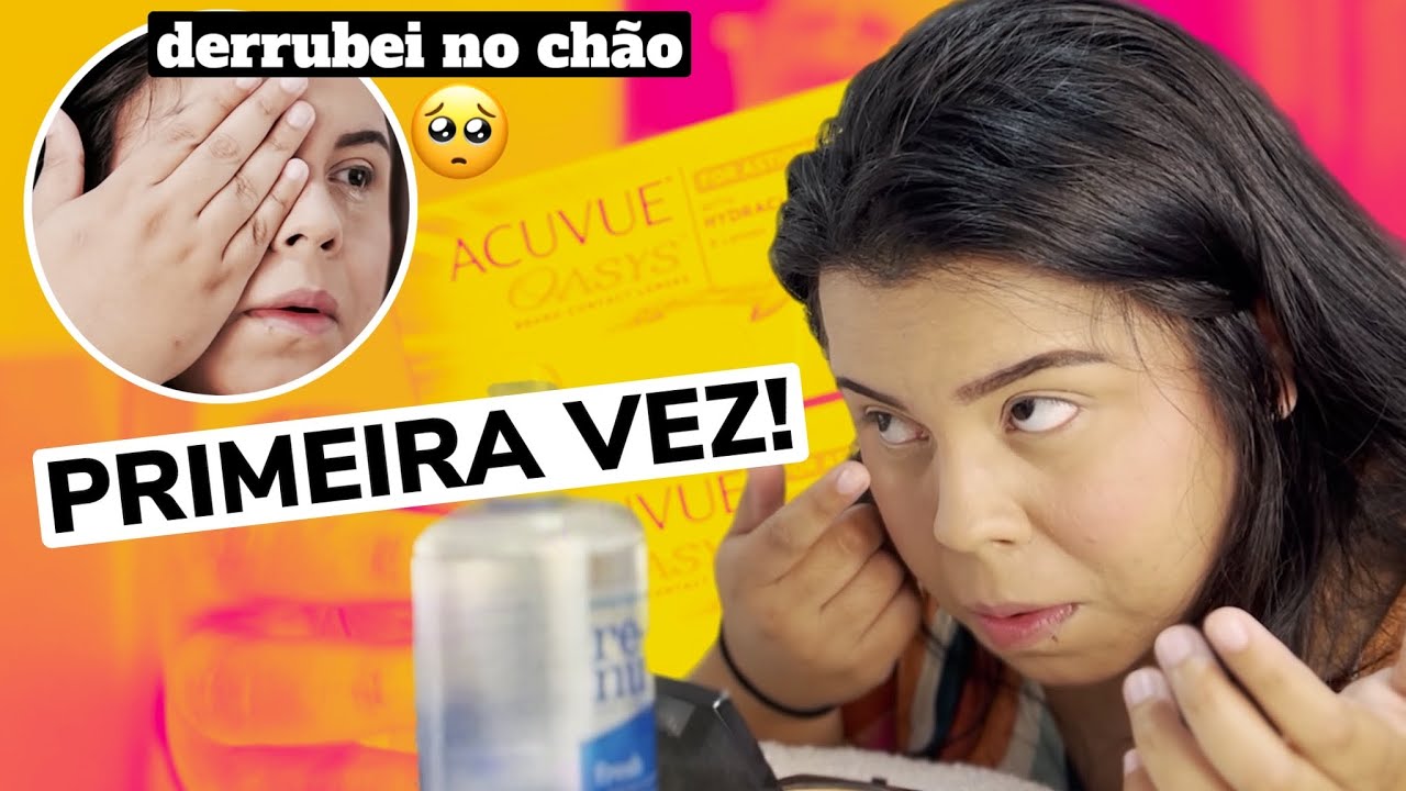 Usando lentes de contato PELA PRIMEIRA VEZ! | (Lentes Acuvue pra Astigmatismo)