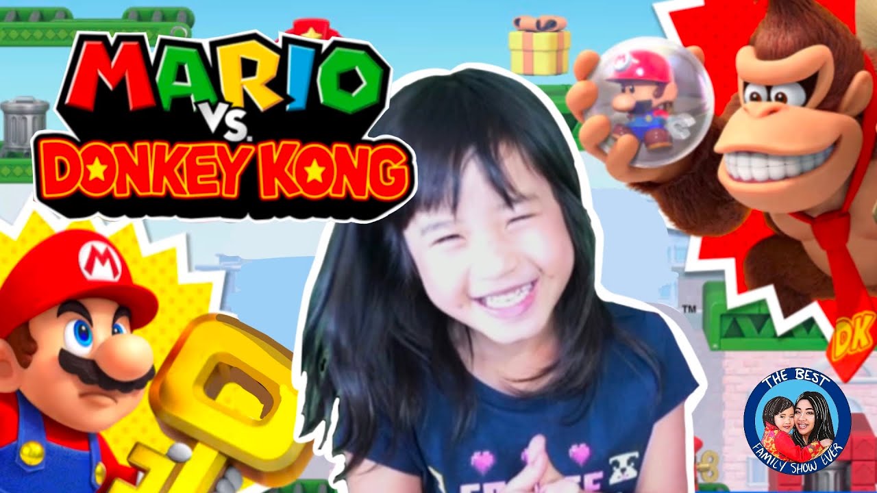 Ella having fun with brother playing Mario vs. Donkey Kong is a 2004 puzzle-platform game