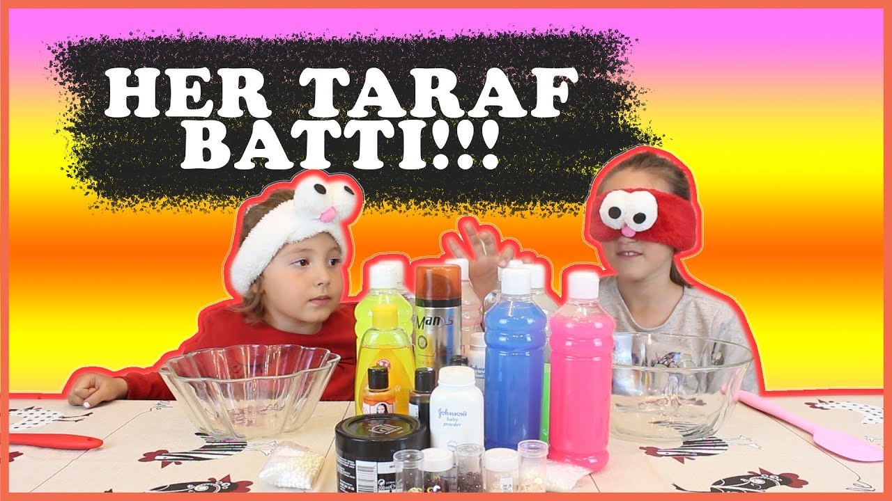 Keyfimize G&ouml;re Slime challenge Yaptık ( Kimse Ne Yapmaya &Ccedil;alıştığımızı Anlamadı )