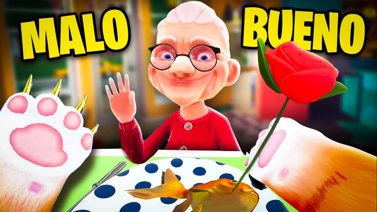 GATO MALO vs GATO BUENO con la ABUELITA 🔥 I AM CAT VR