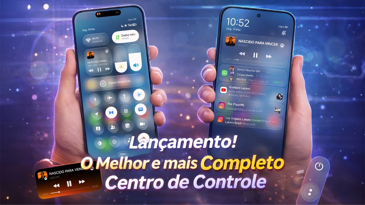 Lançamento Exclusivo! Esse É O Melhor e Mais Completo Centro De Controle Com Líquid Glass Em Tudo!