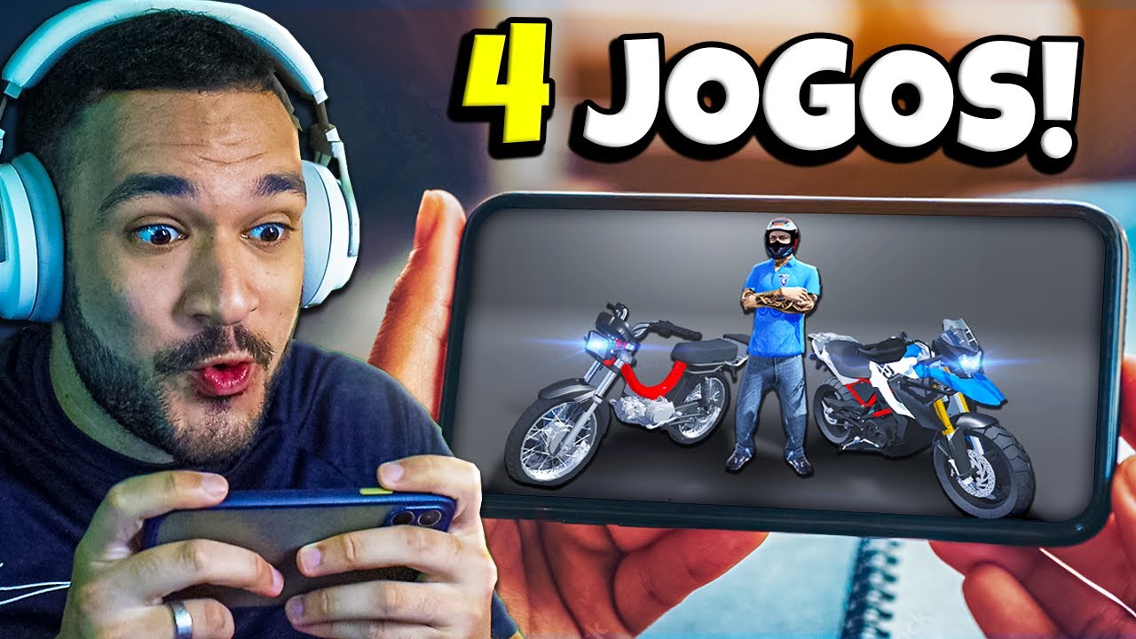 TESTEI 4 JOGOS BRASILEIROS de MOTOS para CELULAR (PASSA TEMPO)