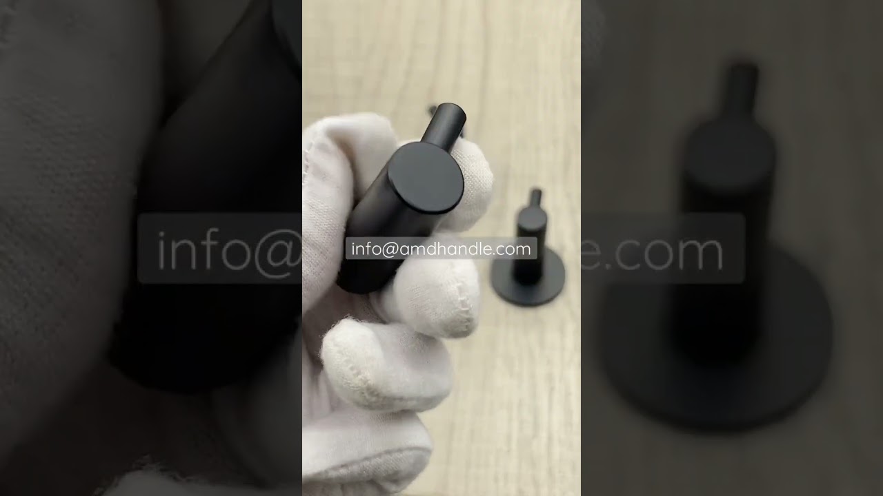 Stainless Steel Matt Black Round Robe Hook || Adhesive Wall Hook || Wandhaken Schwarz