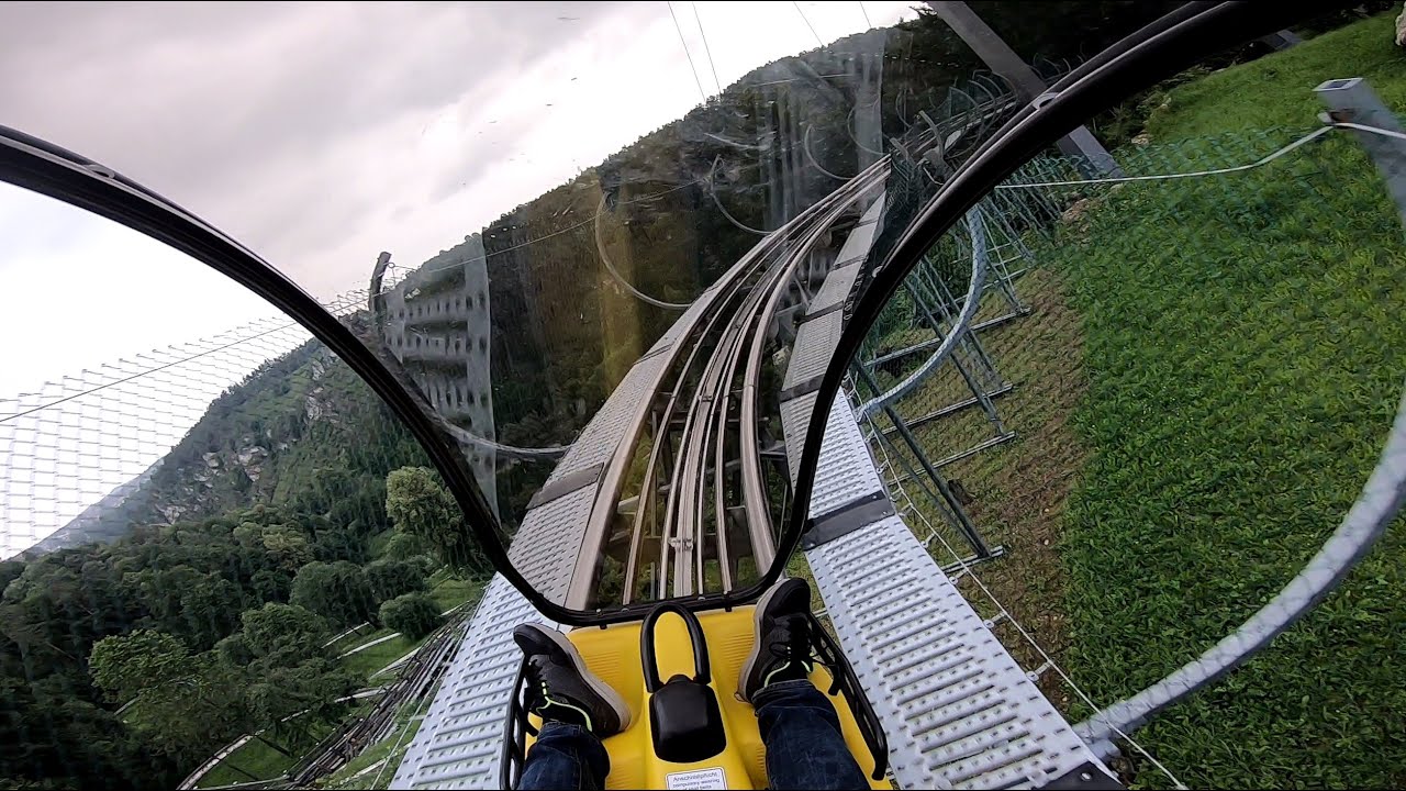 Wiegand Alpine Coaster Frankenbob Erlebnisfelsen Pottenstein 2021 POV Onride Rain