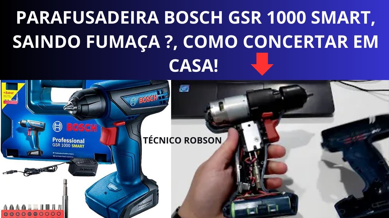 Parafusadeira BOSCH GSR 1000 SMART Saindo fumaça e cheirando queimado #parafusadeira #bosch #motor