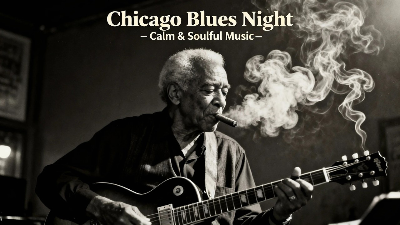 Chicago Blues Night – Calm & Soulful Blues Guitar Music for Relaxation
