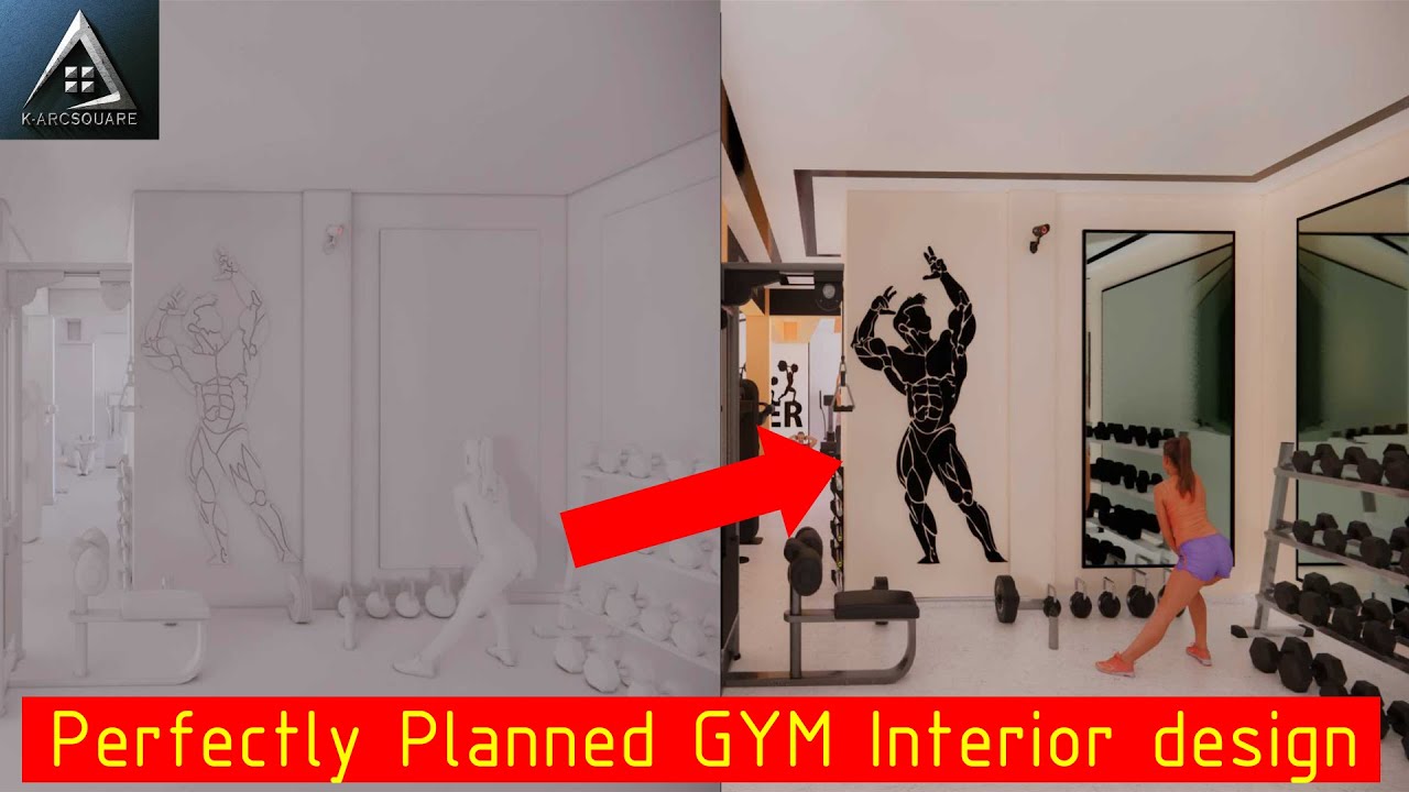 3D Gym Interior Design