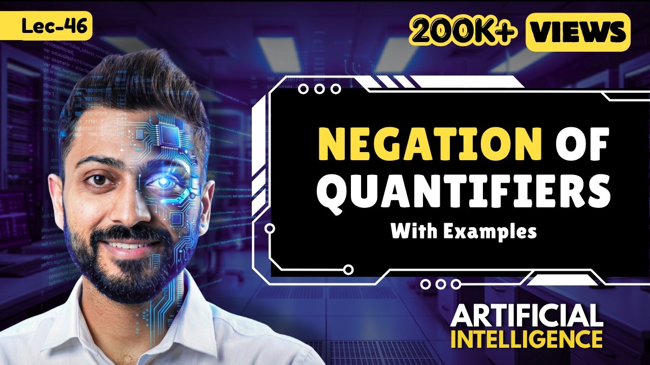 Negation of Quantifiers | Predicate Logic | Logic with Certainty | Artificial Intelligence