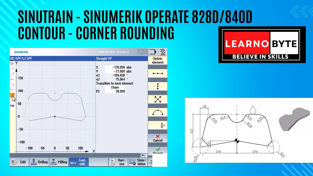 Уроки | Siemens Shopmill | Начало работы с фрезерными станками SINUMERIK 828D/840D | Контурная об...