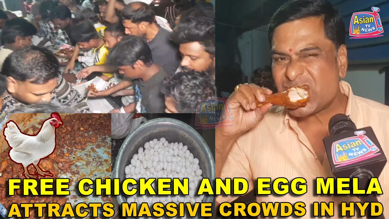 Free Chicken And Egg Mela Attracts Massive Crowds In Hyderabad | Asian Tv News