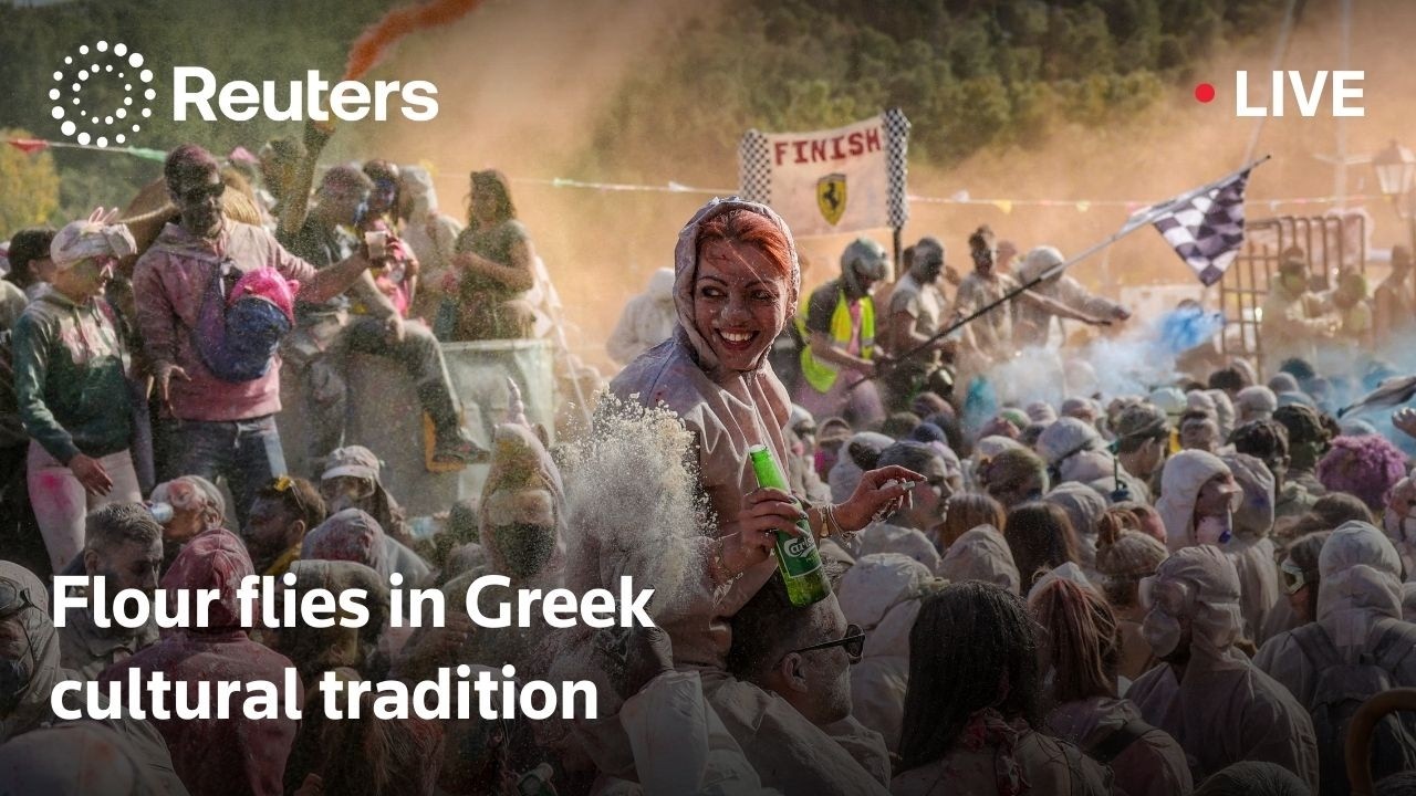 LIVE: Flour flies in Greek cultural tradition