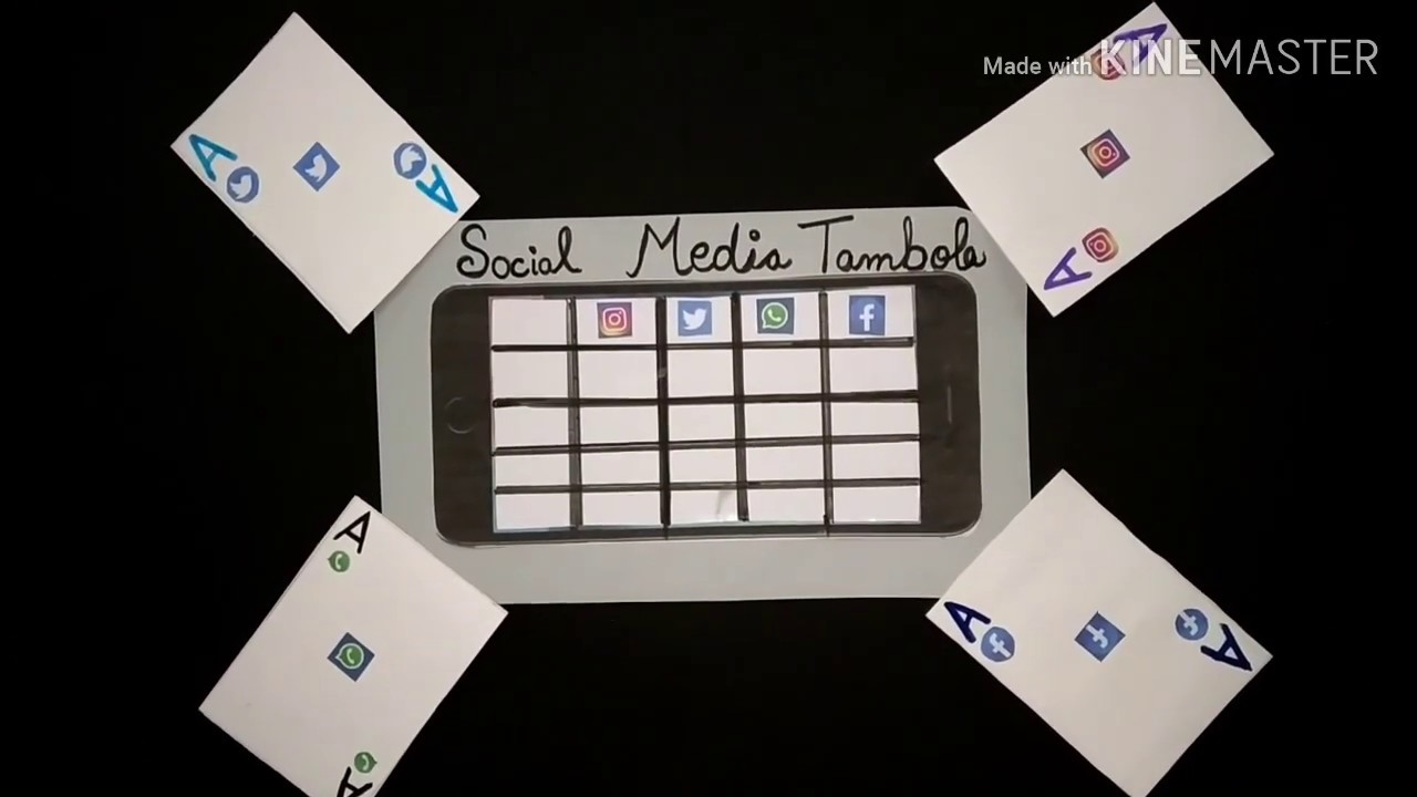 Social media theme tambola ticket | social media theme | unique tambola ticket | kitty party ideas