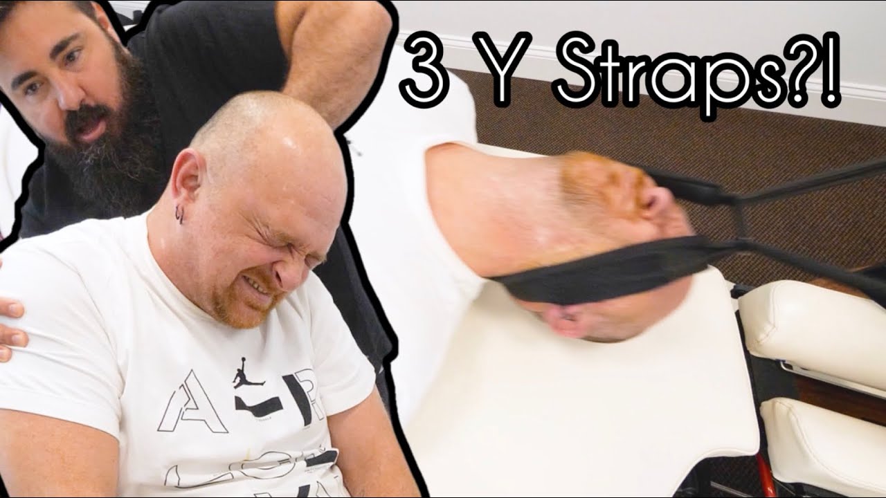 *3 Y Strap Adjustments* to DECOMPRESS his Spine!