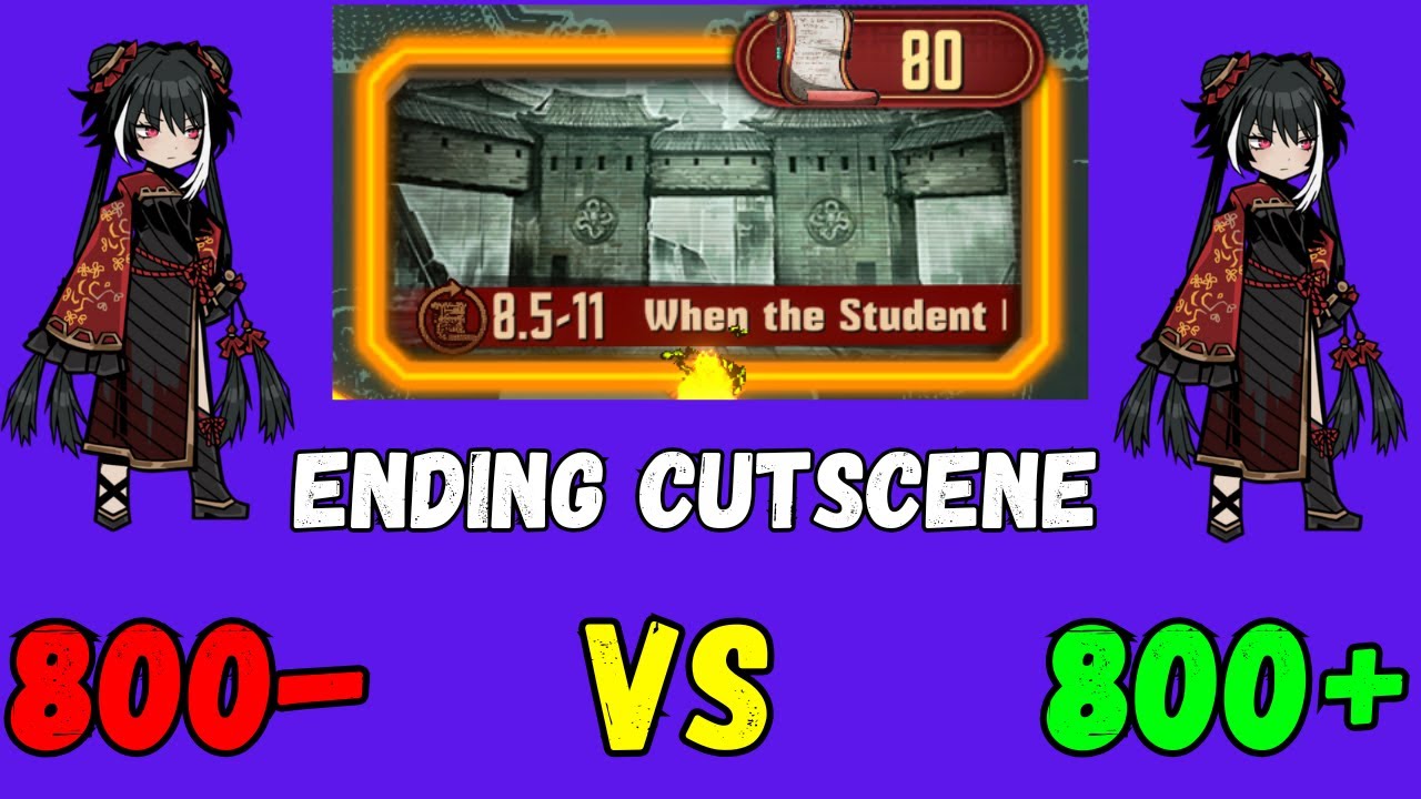 8.5-11 Ending cutscene - Stats below vs above 800 - Limbus Company
