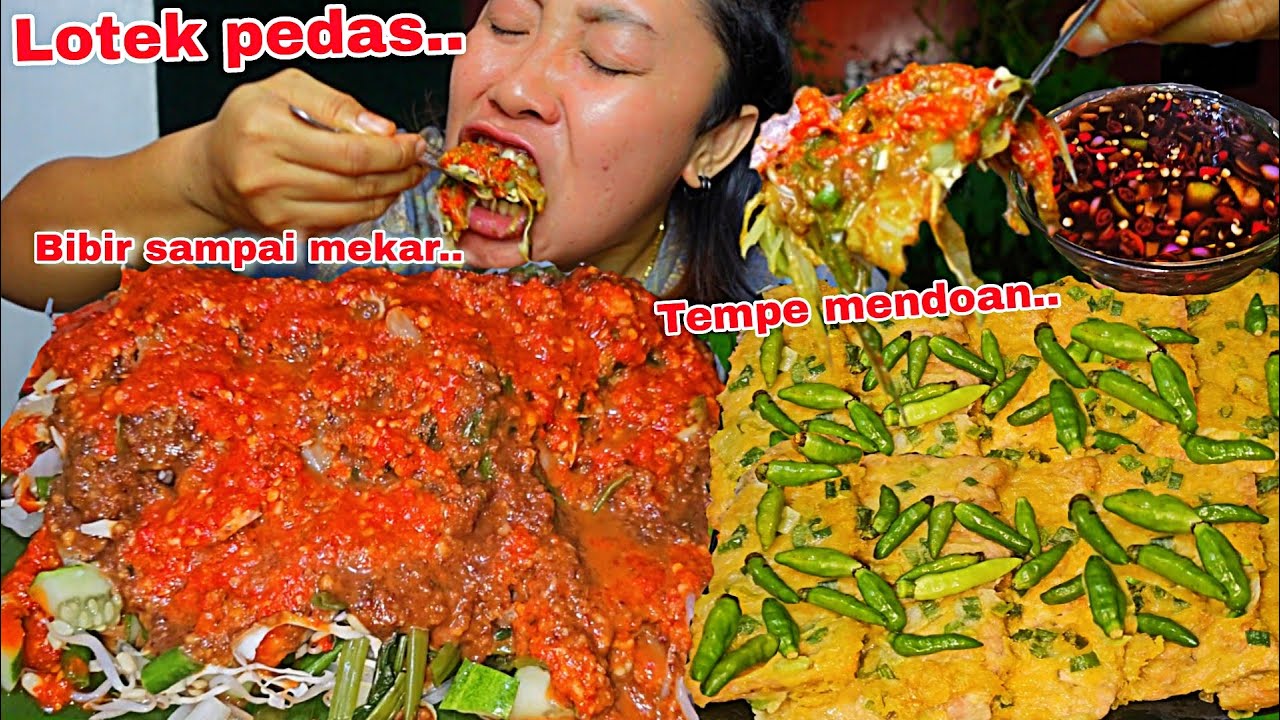 LAGI ENAK MAKAN ADA KANG PAKET 🤣LOTEK PEDAS + TEMPE MENDOAN  CABE RAWIT🤤🤤‼️