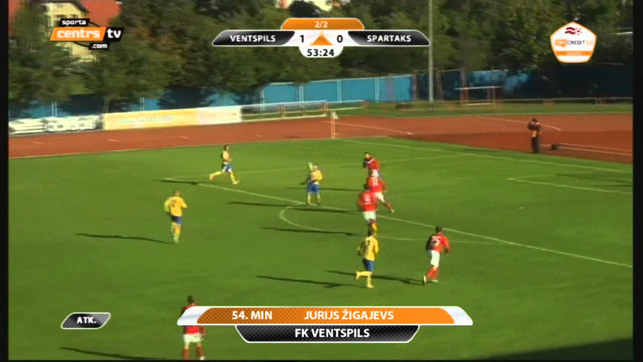 Jurijs Žigajevs Super Goal FK Ventspils - FK Spartaks
