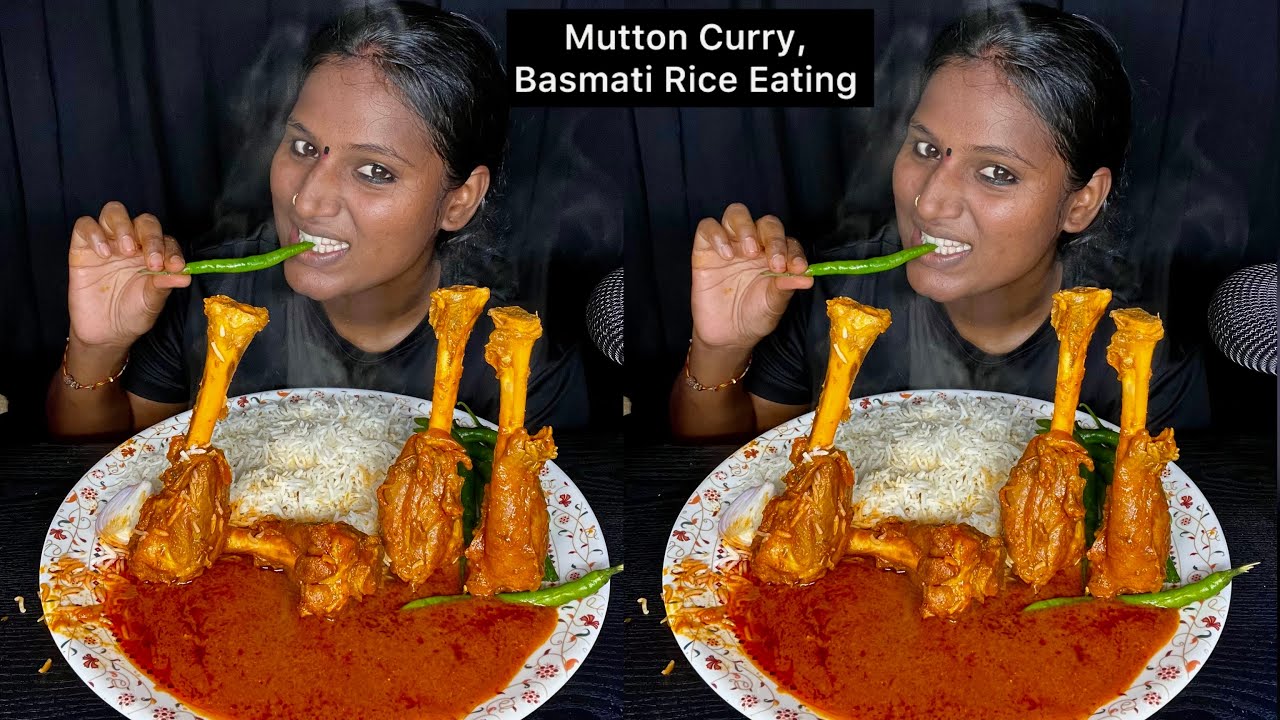 Mutton Curry, Basmati Rice Eating Challenge | Video 127