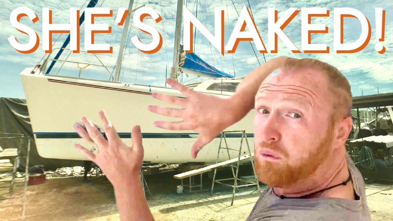 STRIPPING OUR BOAT, ready for coppercoat [Ep37 RED SEAS]
