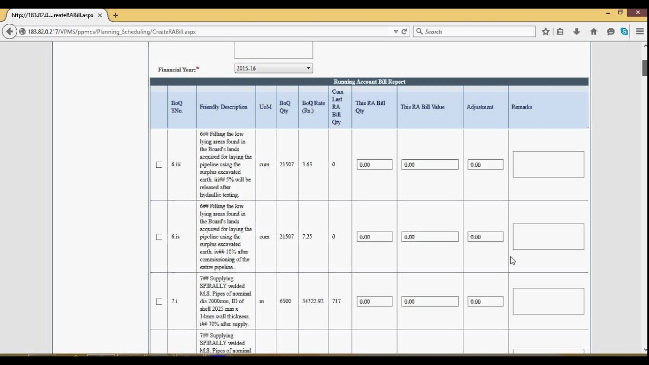 240     PPMCS - Demo Video -    Create Client RA Bill  - Impetus