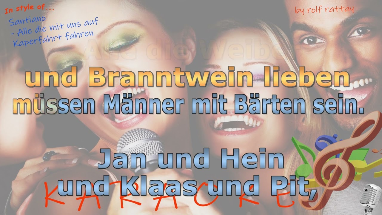 Santiano - Alle die mit uns auf Kaperfahrt fahren - Instrumental und Karaoke
