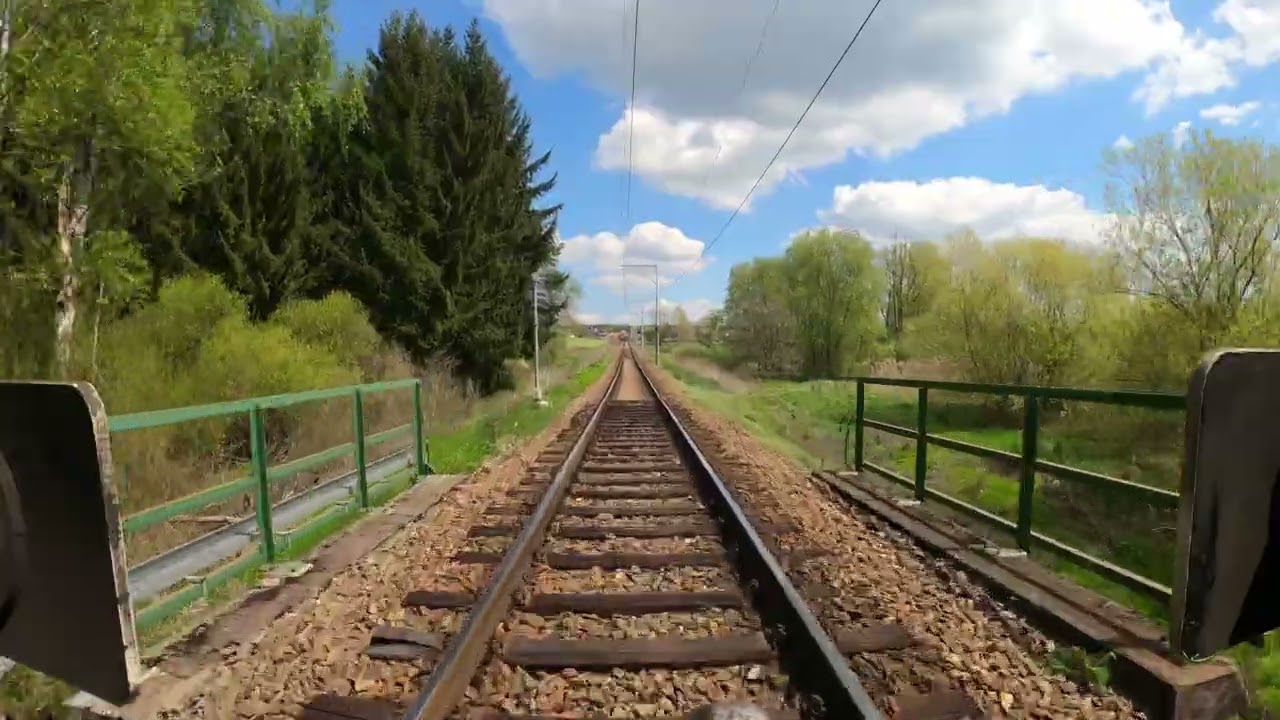 Bechyně - Tábor / POHLED NA TRAŤ Z ČELA SOUPRAVY / 4K KVALITA