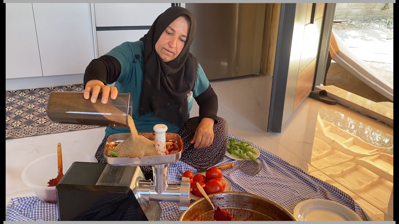 Çok Acılı Domatesli Makine Köftesi Yaptım 🔥