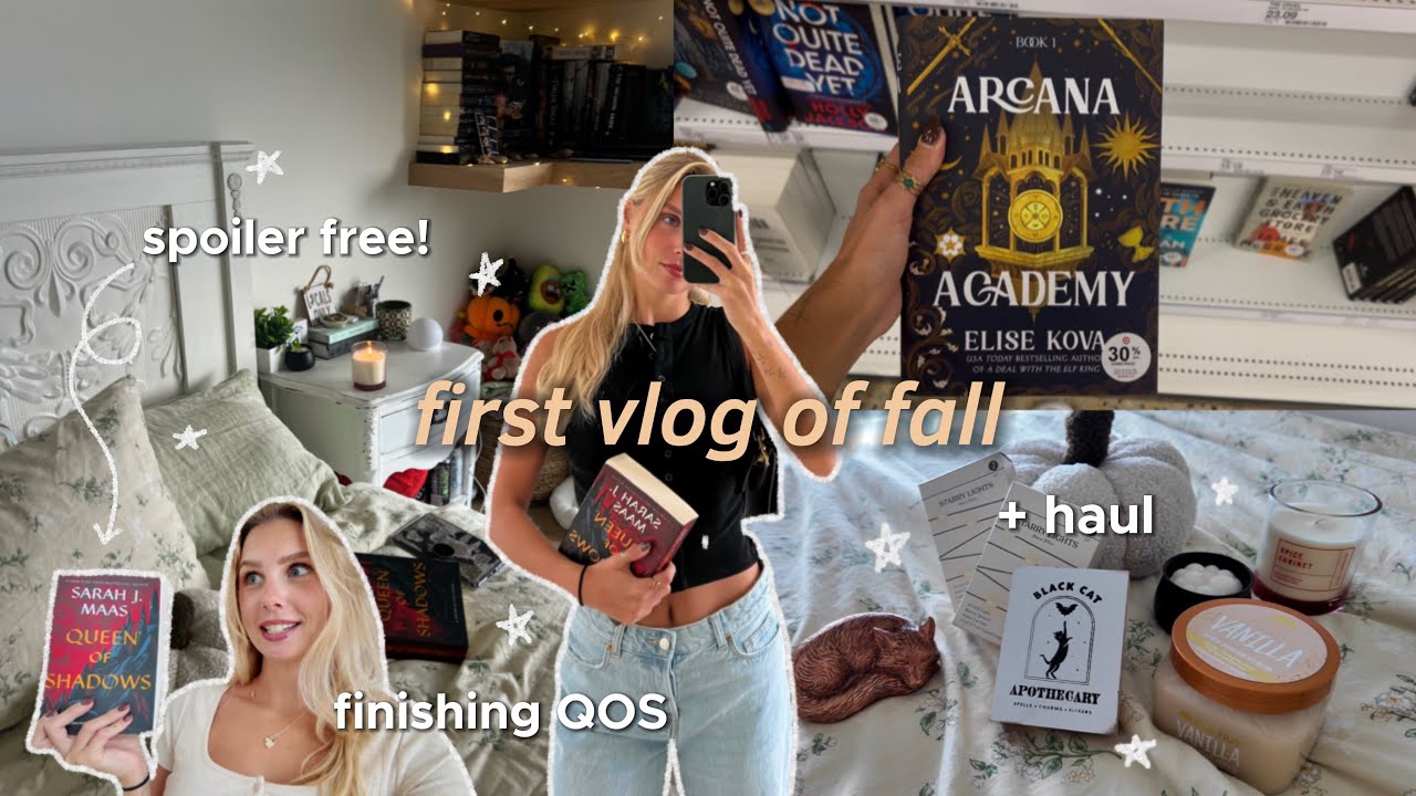 *первый* видеоблог осени | Target Haul + завершение Queen of Shadows (без спойлеров!) 🍂🕯️📖