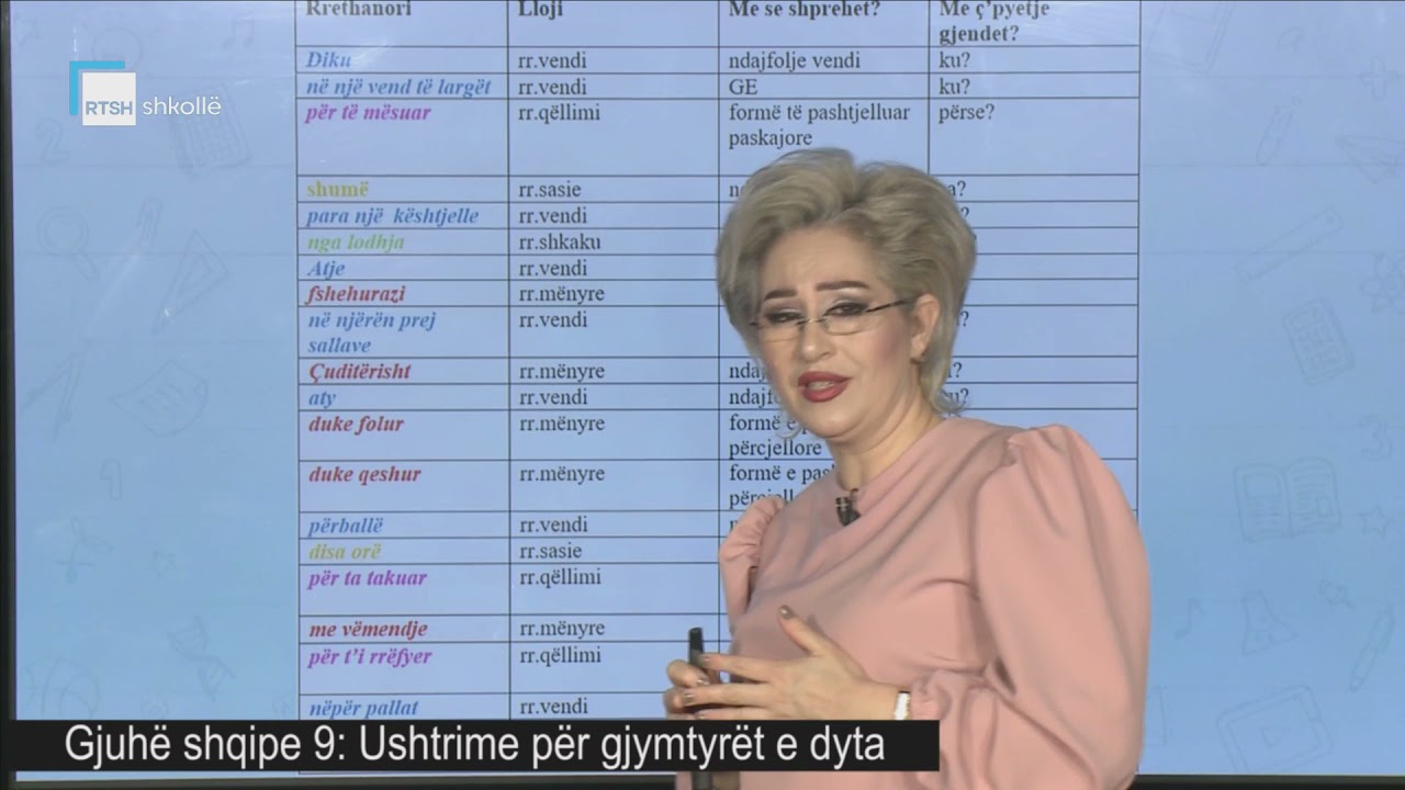 Gjuhë shqipe 9 - Ushtrime për gjymtyrët e dyta