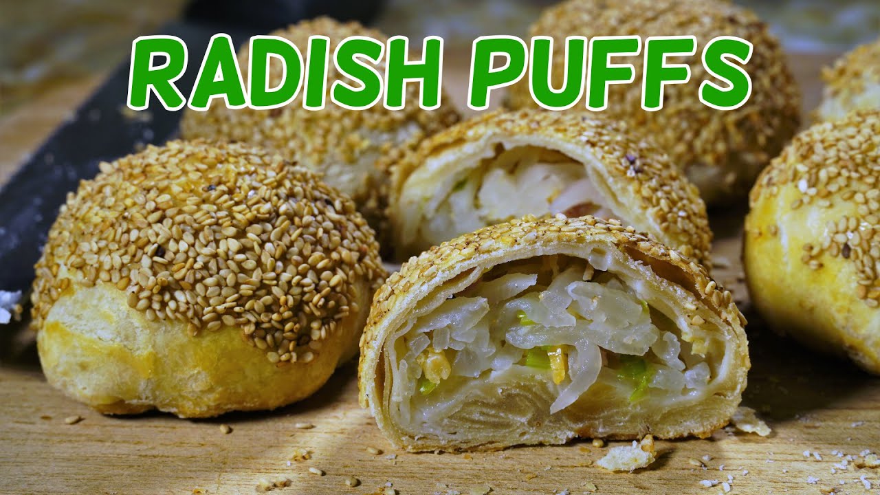 Radish Puffs (蘿蔔絲餅 - luo buo si bing)