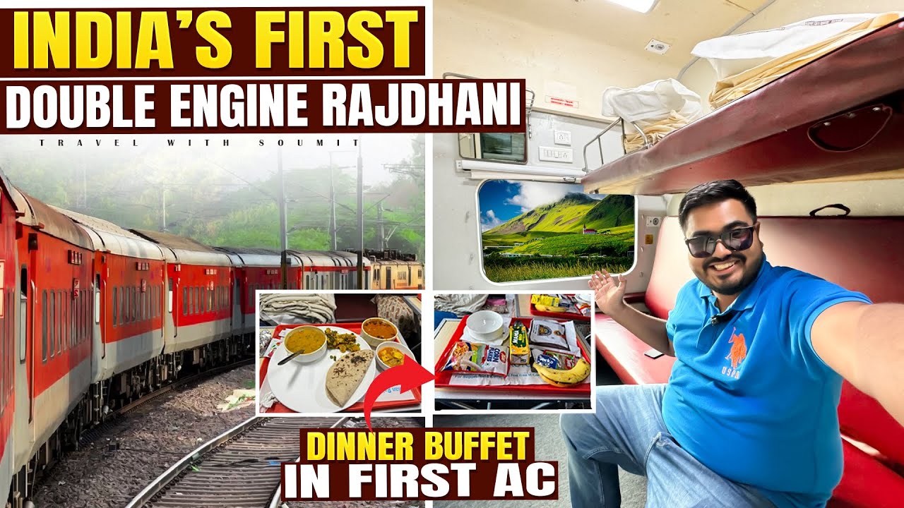 MUMBAI to DELHI in VANDE RAJDHANI | FIRST AC journey with UNLIMITED FOOD | 22221 Push-Pull Rajdhani