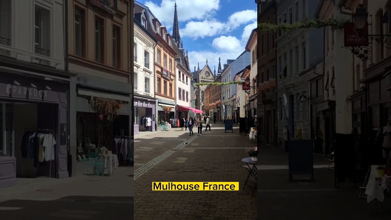 Mulhouse Alsace France City Centre Walk #shorts