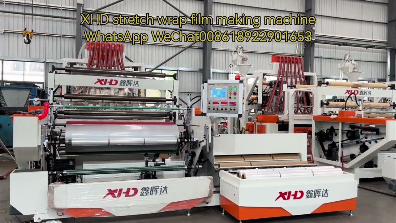 xhd stretch wrap film making machine stretch pe cling film making machine, cast stretch film machine
