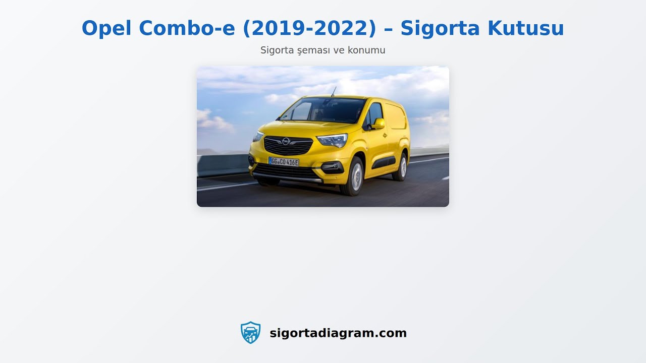 Opel Combo-e (2019-2022) – Sigorta Kutusu | sigortadiagram.com
