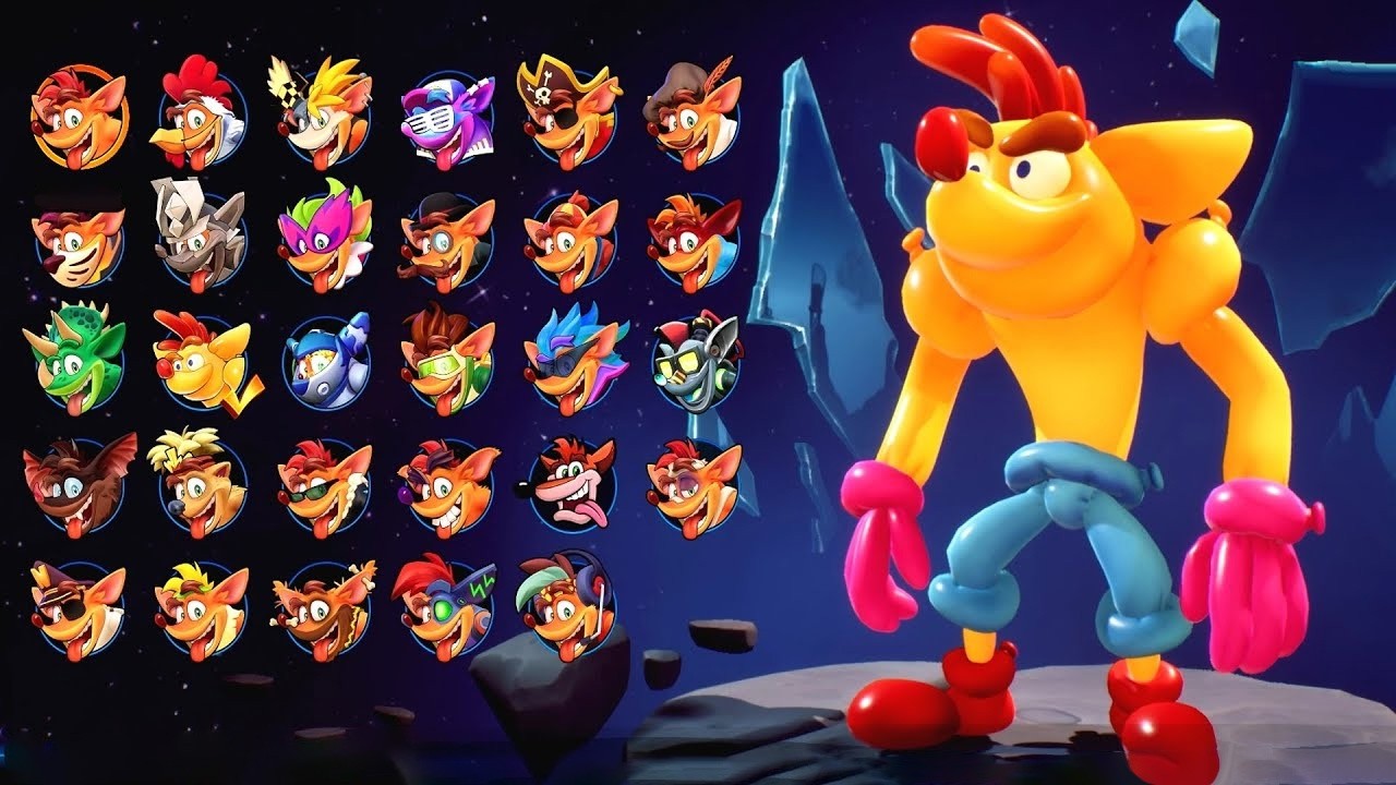 Crash Bandicoot: 4 It's About Time - All Skins (DLC Included)