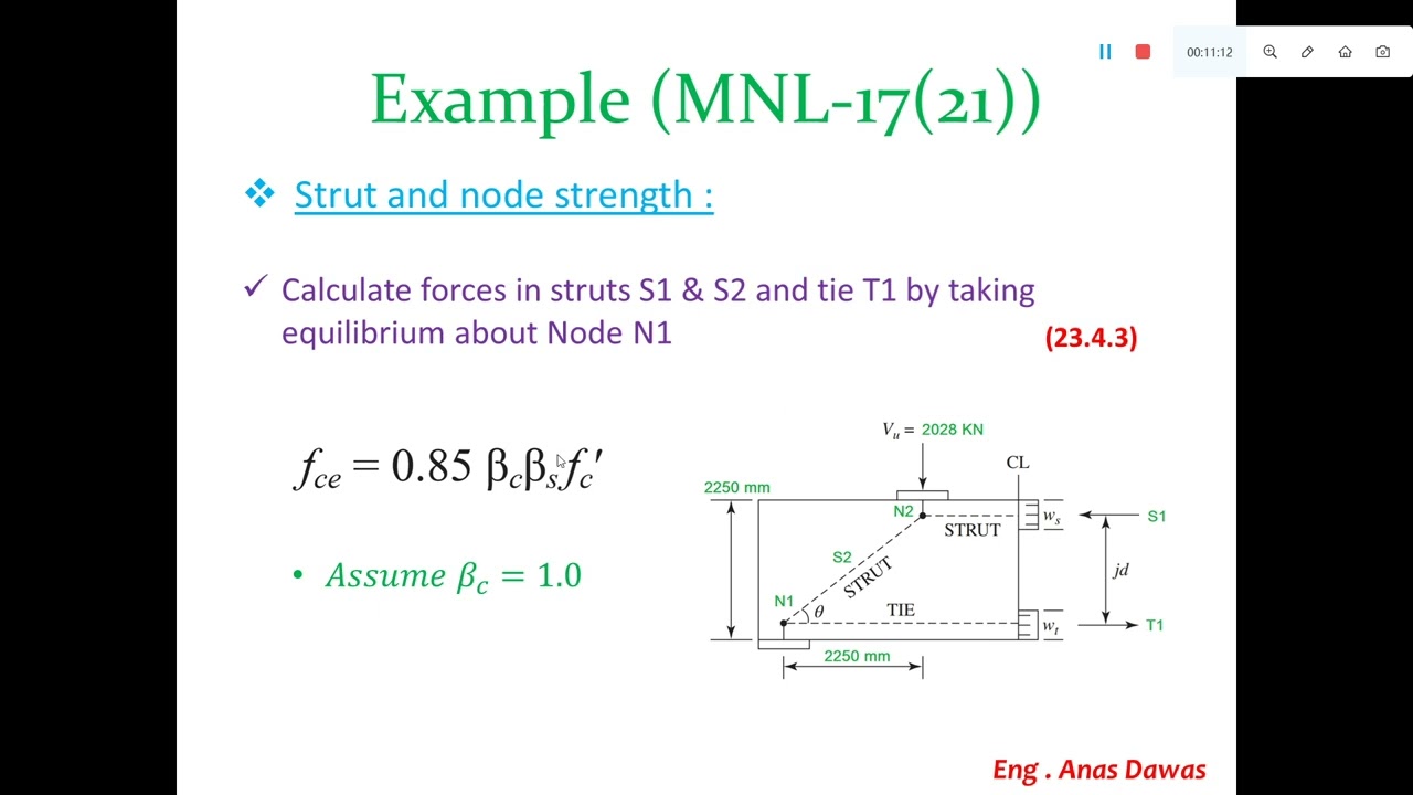 Design Concrete Beam  Using Strut and Tie Model - ACI 318-19