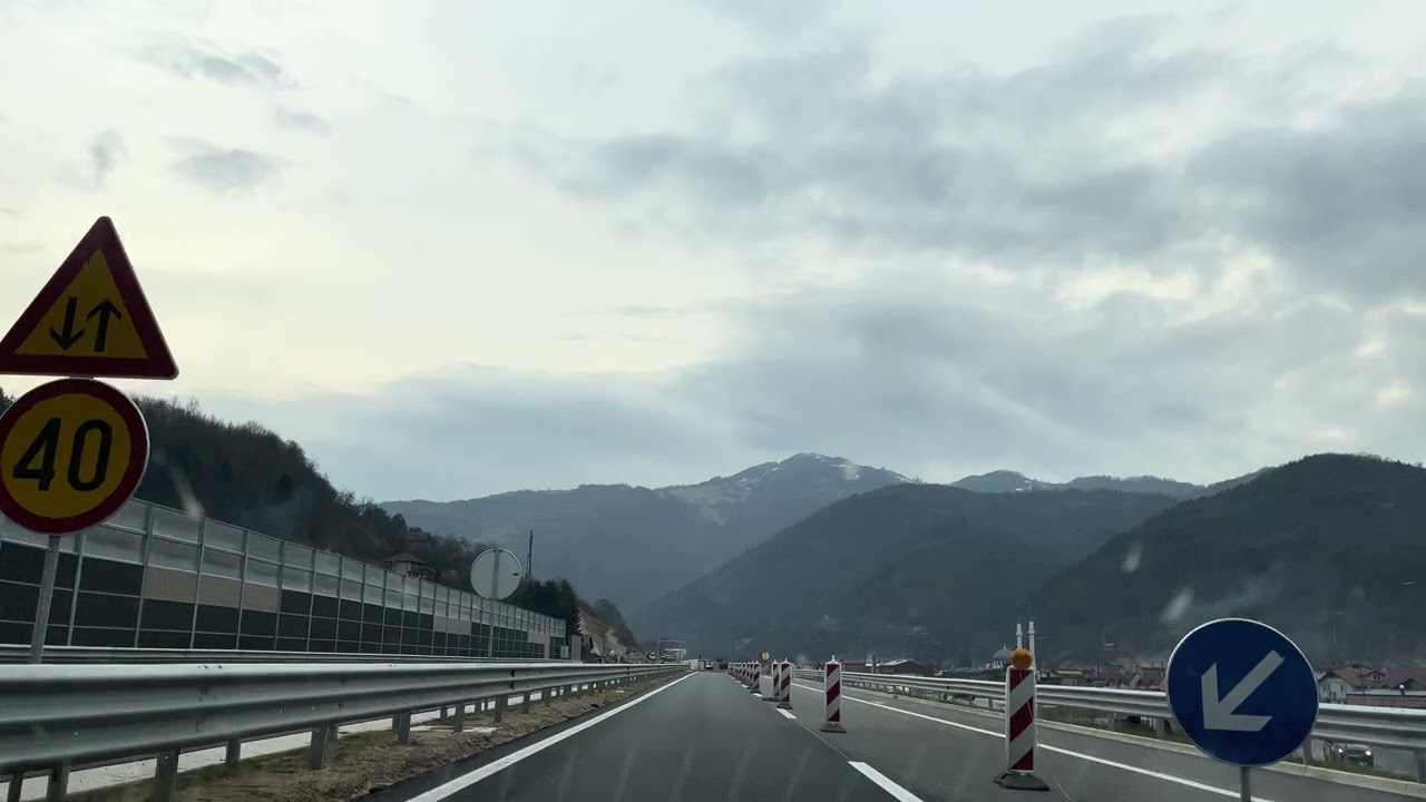 Autobahn KORIDOR  5C  Bosnien- neue Kilometer-super ZENICA-DOBOJ#driving#highway#bosnia