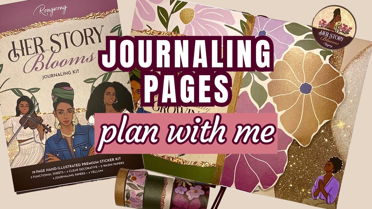 Her Story Blooms Journaling Pages | Plan With Me | Rongrong Devoe | BEAUTIFUL FLORAL DUTCH DOOR