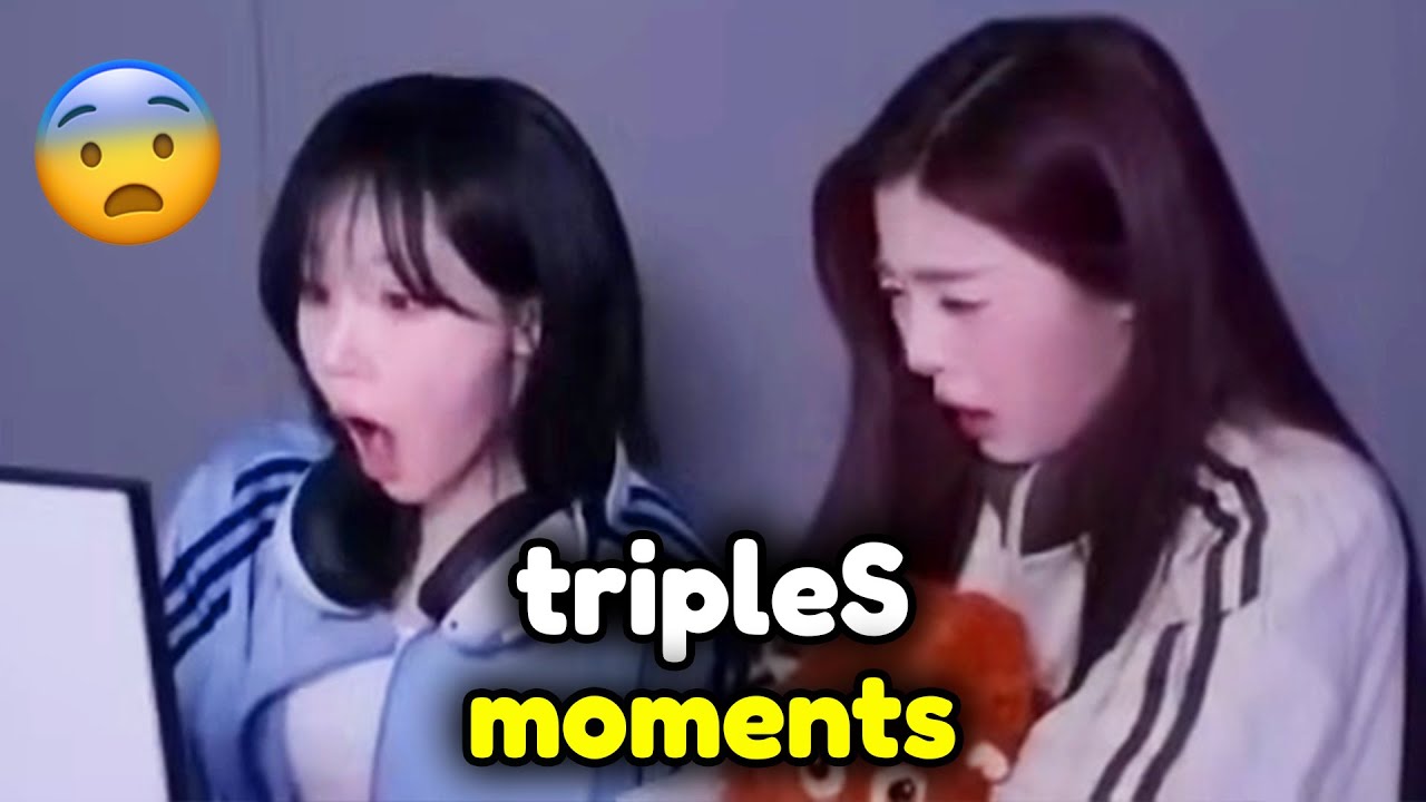 tripleS being chaotic playing a horror game