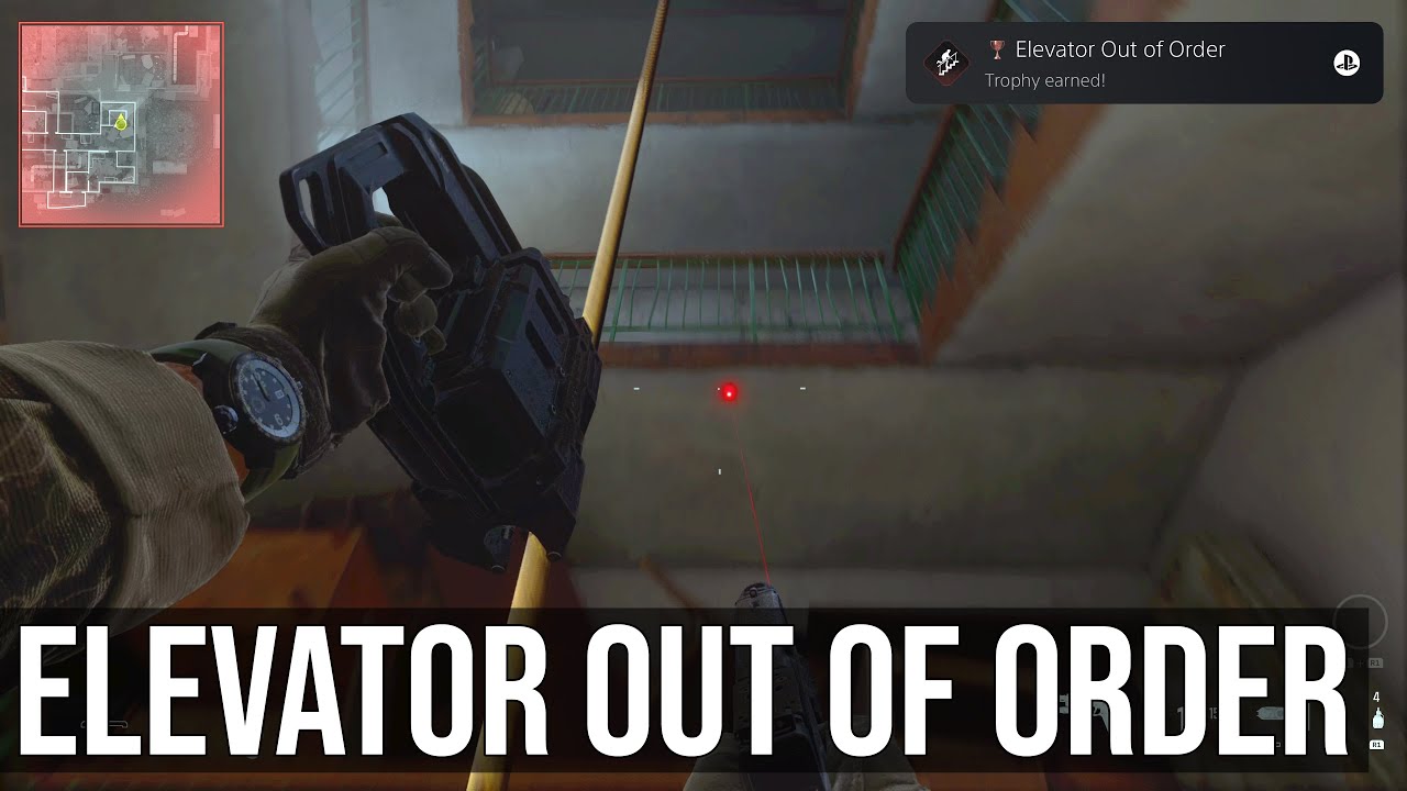 COD MW3 - Elevator Out Of Order Trophy / Achievement (Reach The Roof In Highrise Under 45 Seconds)