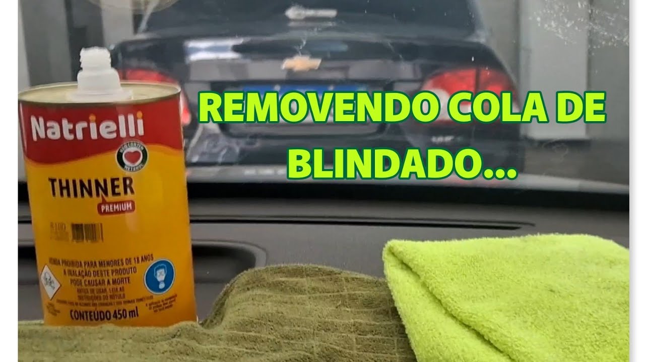 Como remover a cola do film em carro blindado.