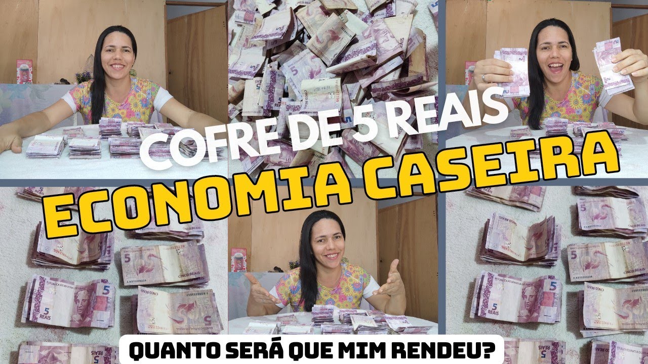 QUANTA NOTA DE 5 REAIS/ ABRINDO COFRE DE 5 REAIS+ QUANTO RENDEU MEU COFRE 7 MESES JUNTANDO