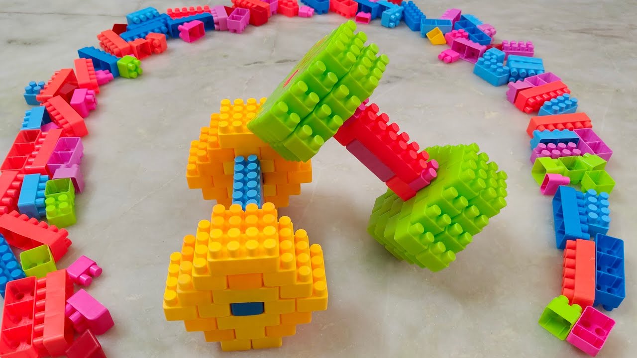 Satisfying DIY Dumbbells ASMR/Building Blocks/block game/lego building  videos#asmr#buildingblocks